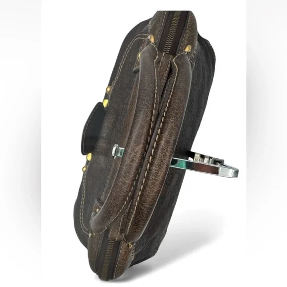 Gucci Dark Brown Leather Satchel - Picture 7 of 16